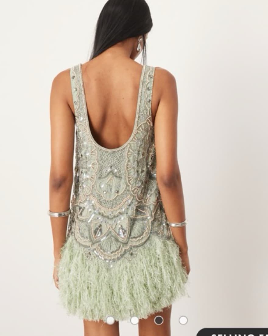 ASOS Sage Green Mini Dress - Image 3