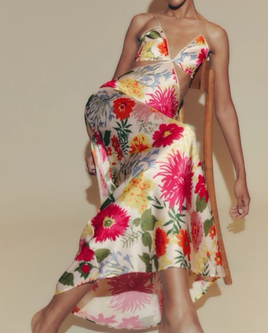 Reformation Poppies Silk Dress - Image 2