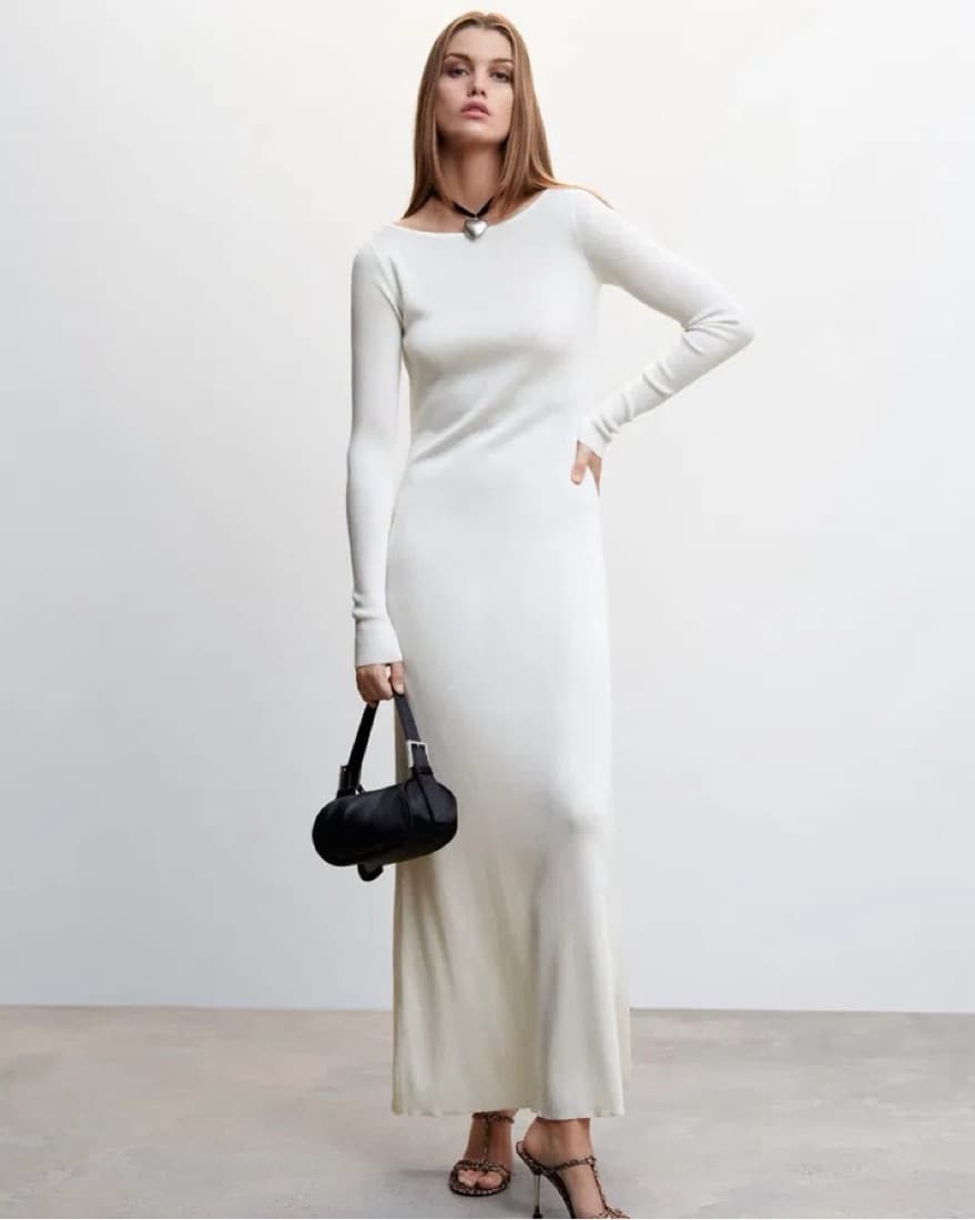 Camille X Mango White Maxi Dress - Image 3