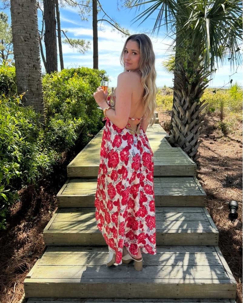 Handbeaded Maxi Dress - Image 3