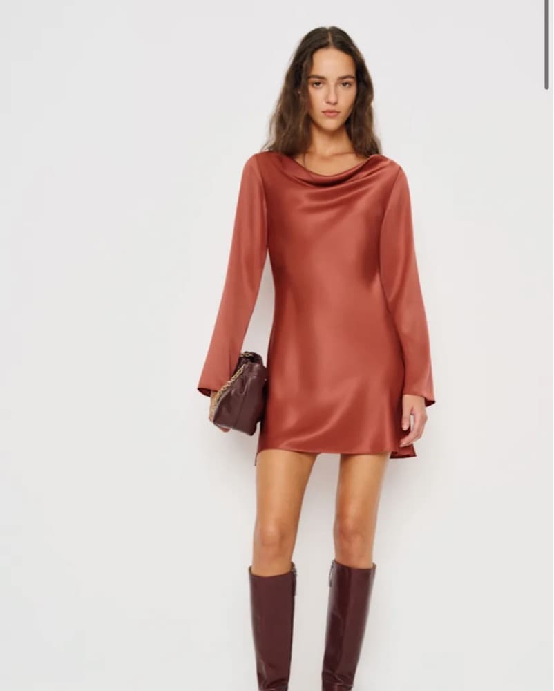 Reformation Pike Satin Dress  - Image 1