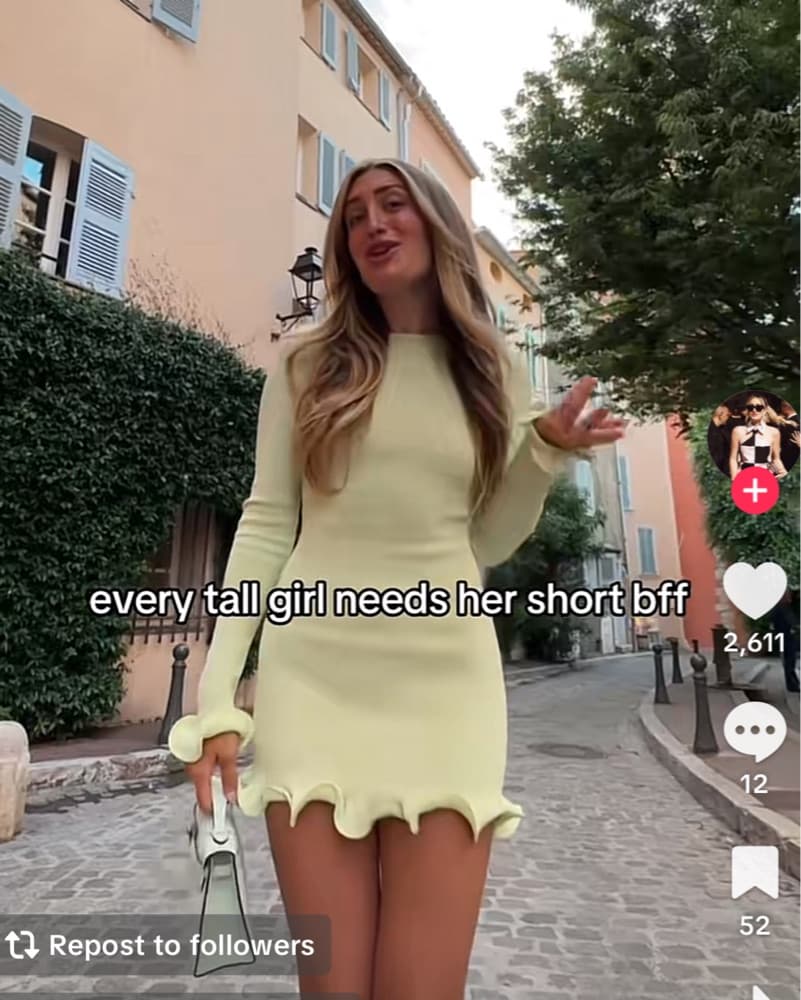 Butter Yellow Mini Dress In S - Image 1