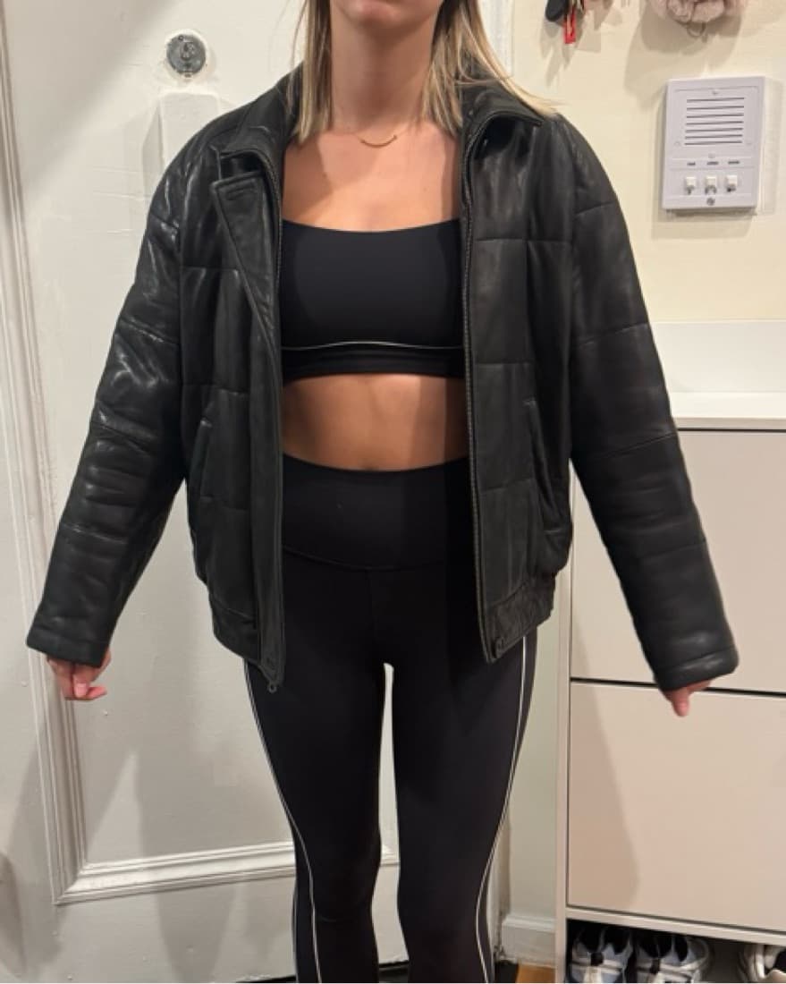 Short Black Leather Jacket  - Image 4