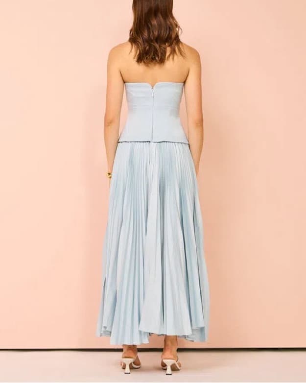 Acler Avonlea Corset Dress Celeste Blue - Image 6