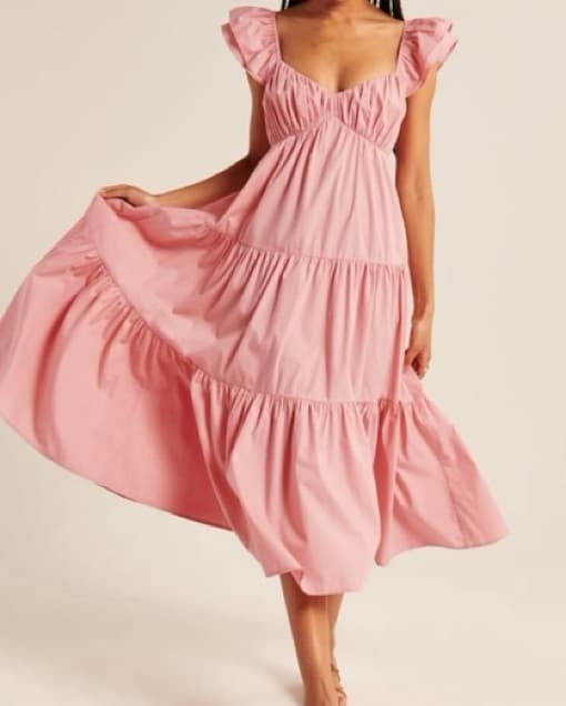 Abercrombie Pink Midi Sundress  - Image 1