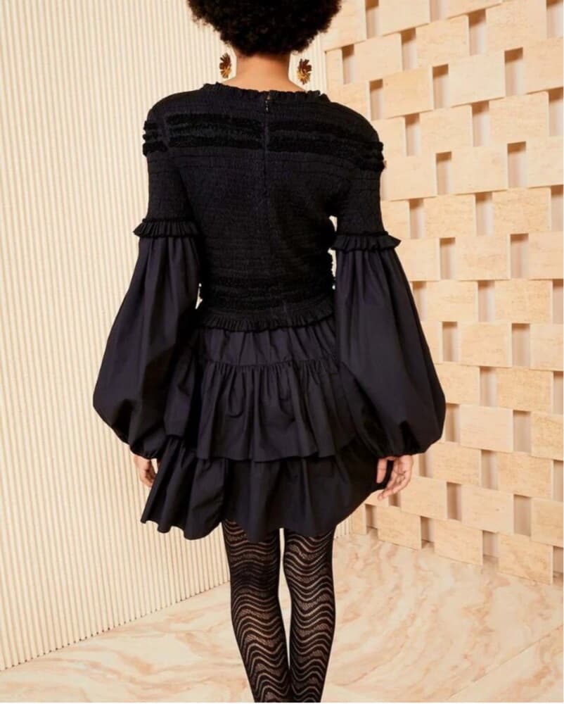 Ulla Johnson Nadia Black Mini Dress - Image 2