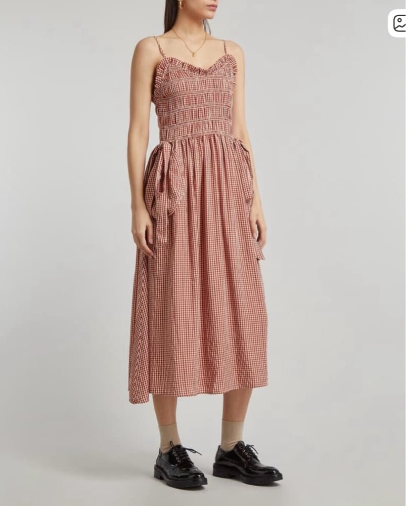 Shrimps Red Gingham Liberty Dress  - Image 2