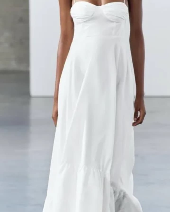 Viral Zara White Maxi Dress - Image 2