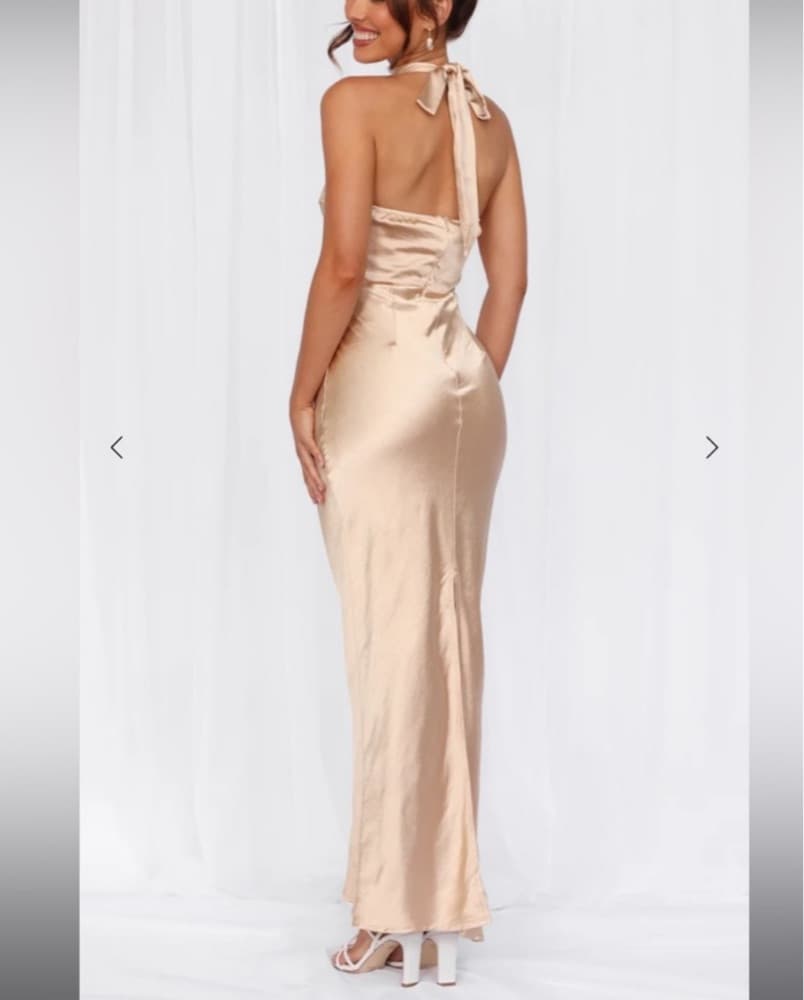 Hello Molly champagne halter Dress - Image 3