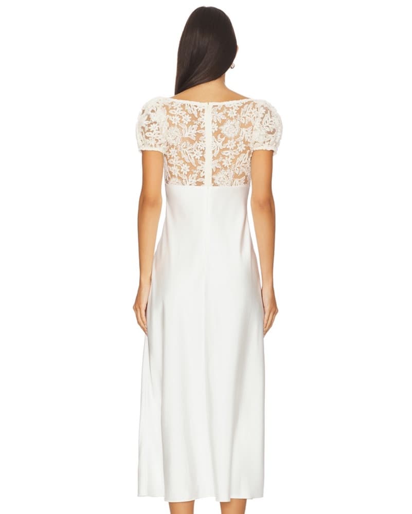 LPA Midi Dress In Cream - Image 3