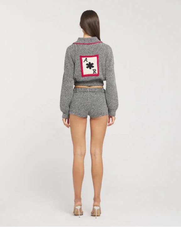 Asta Resort Gray And Red Knit Set - Image 2