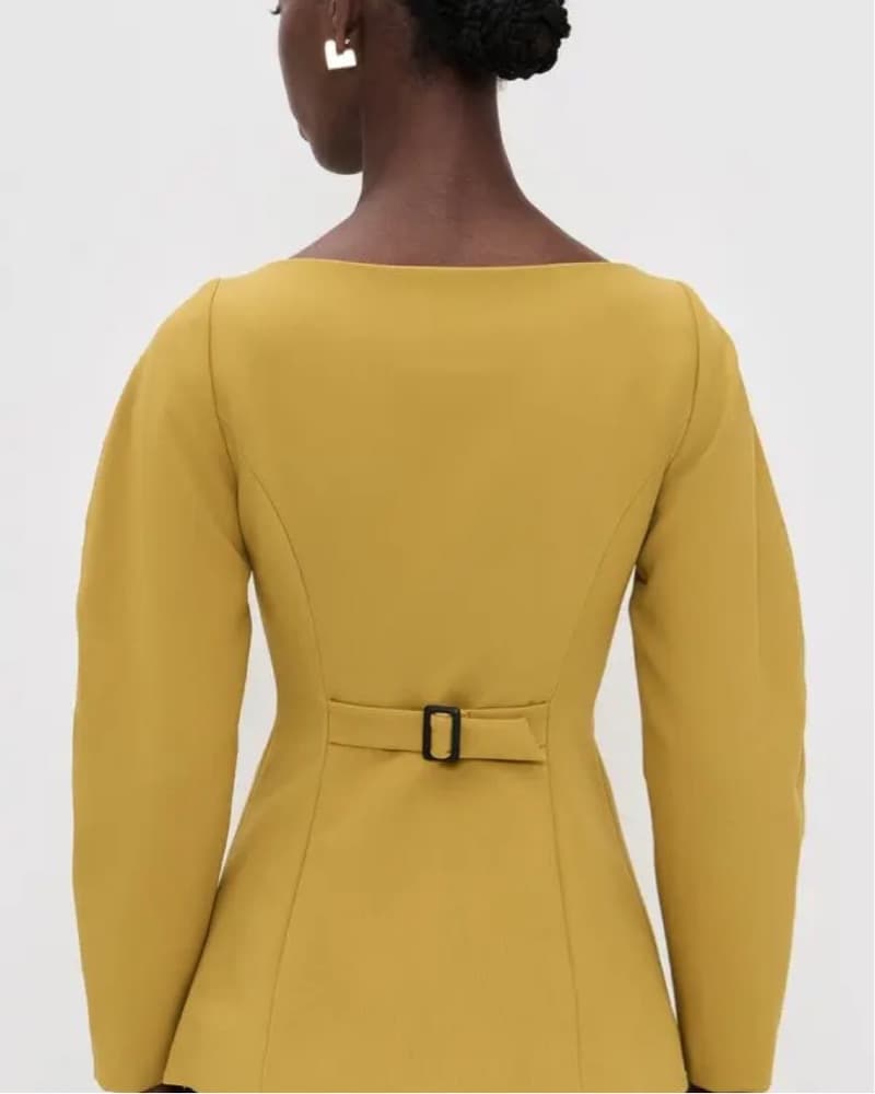 Aligne Yellow Structured Blazer - Image 3