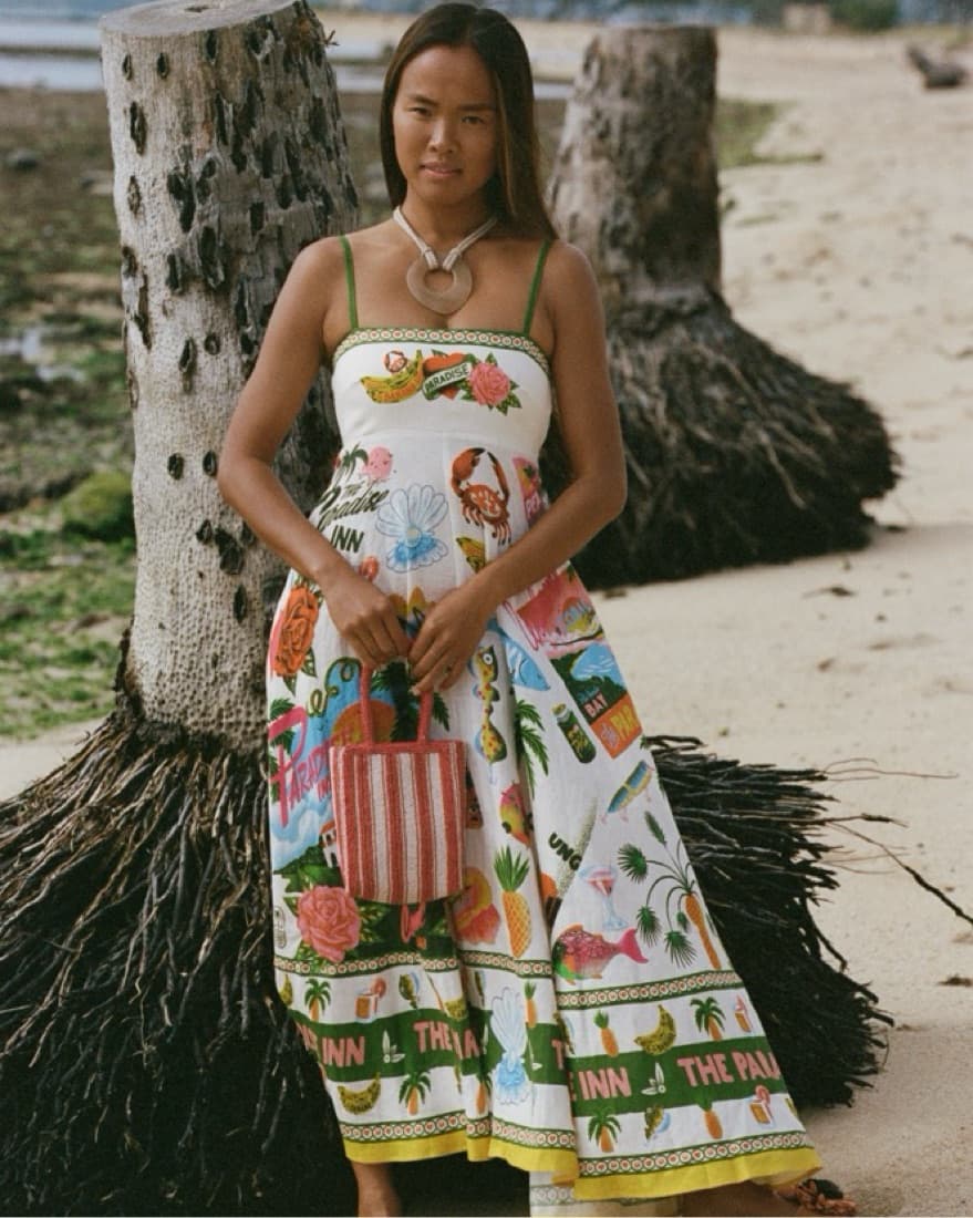 ALÉMAIS Paradiso Linen Midi Dress - Image 2