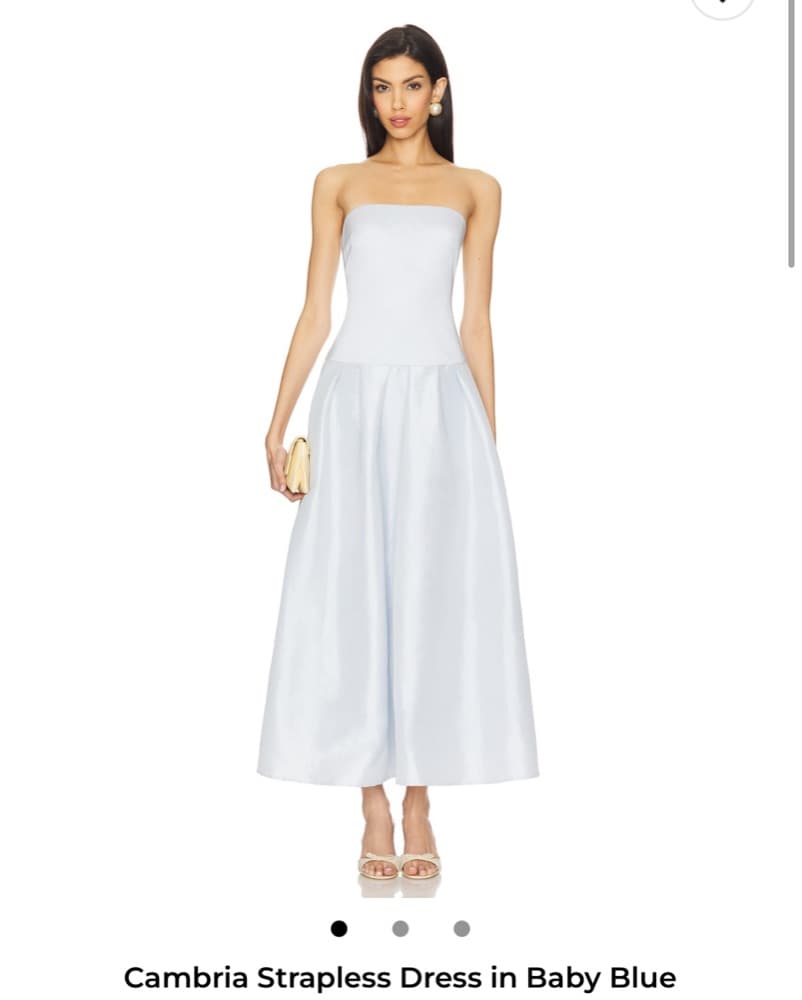 Cambria Strapless Dress In Baby Blue  - Image 2