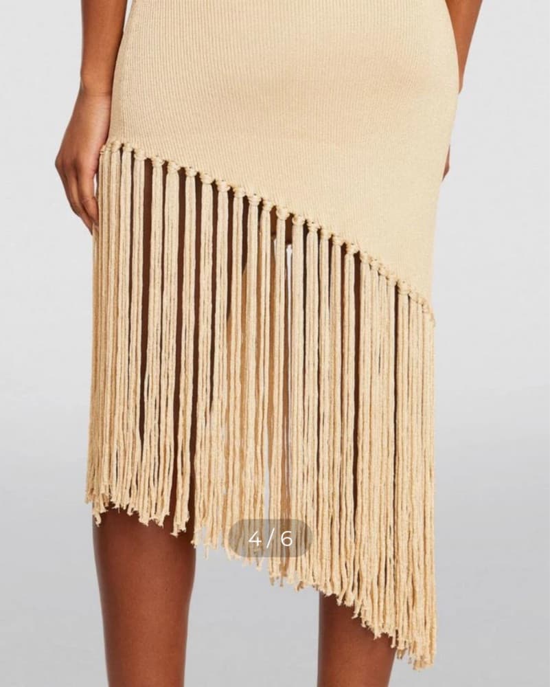 Sandro Gold/natural Fringe Dress  - Image 6