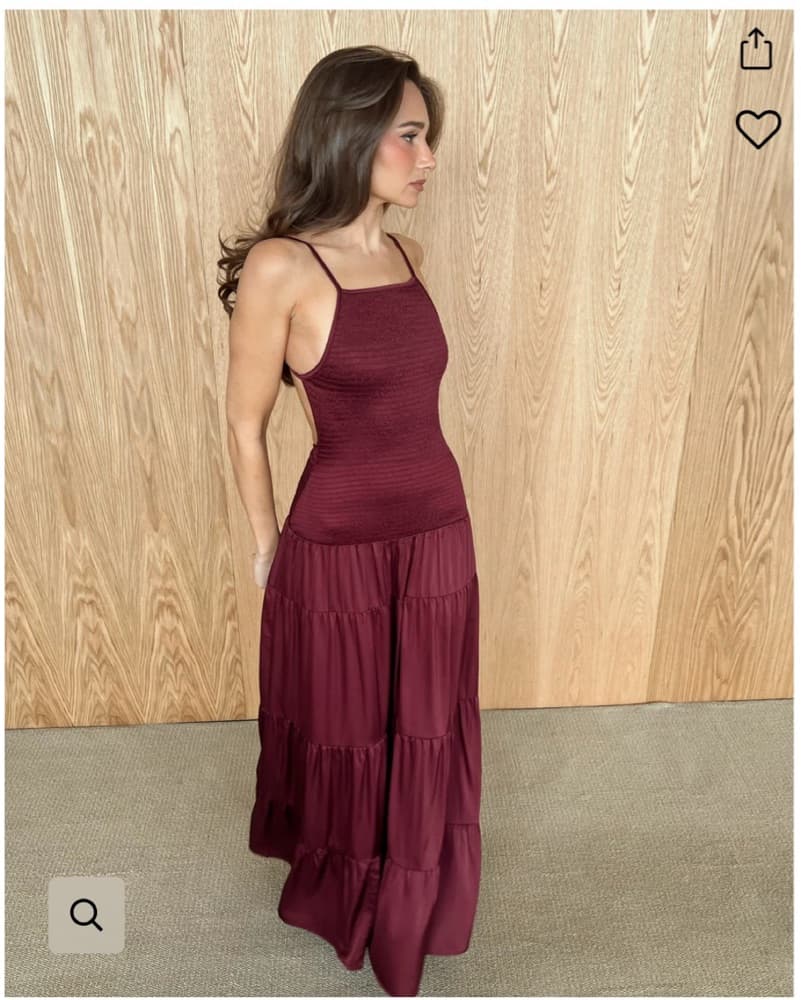WEWOREWHAT Smocked Drop Waist Maxi Dress - Image 1