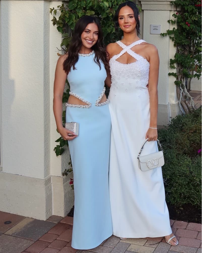 Elegant Cut-Out Gown in Soft Blue - Image 4