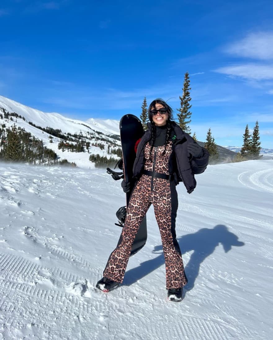 ASOS Ski Slopes Salopettes Leopard US4 - Image 1