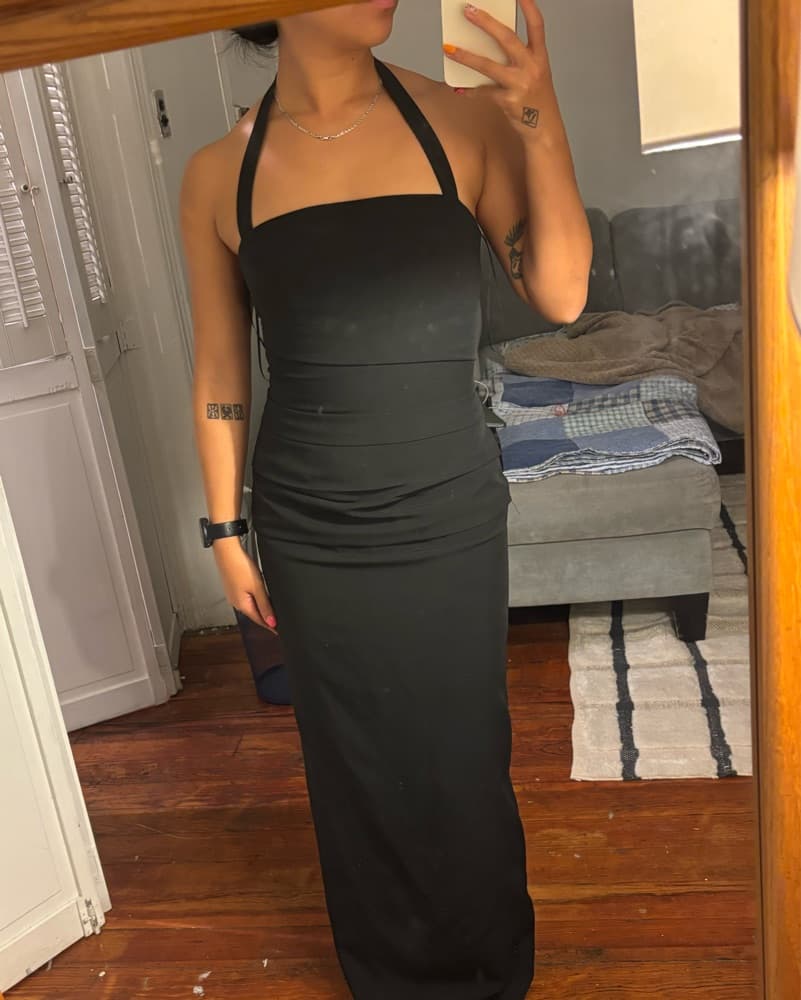 Revolve Lioness Black Halter Maxi Dress - Image 4