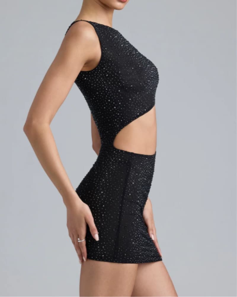 Oh Polly Cleo Embellished Cut Out Mini - Image 2