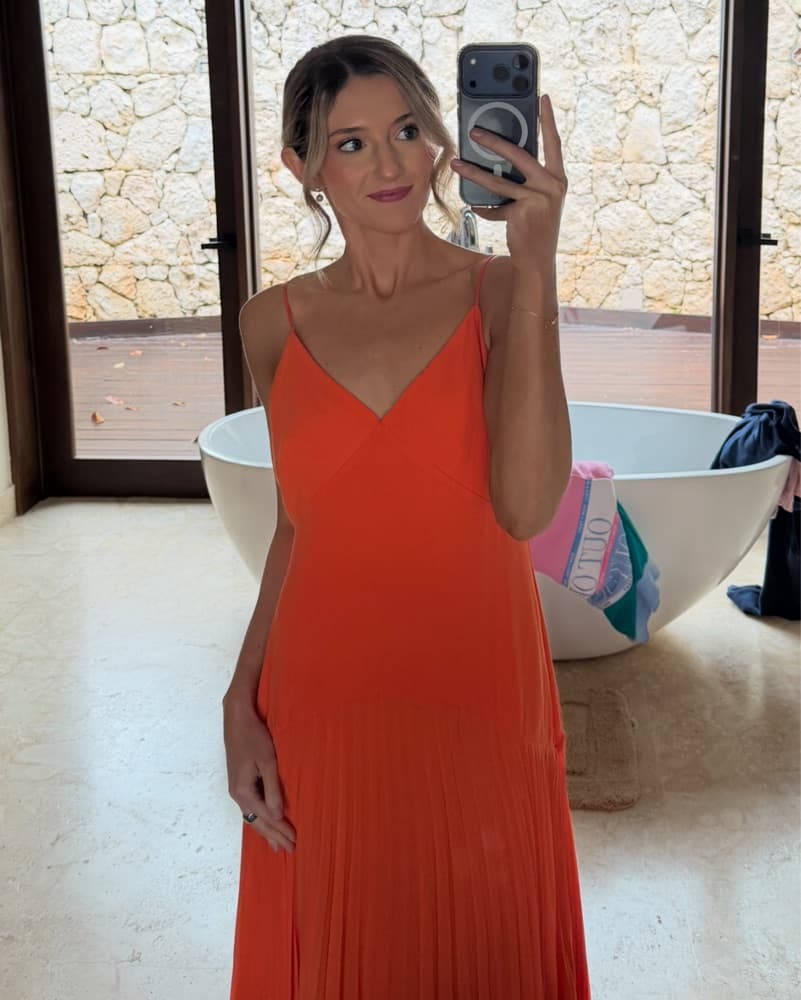 Orange Wedding Guest Dress - Image 2