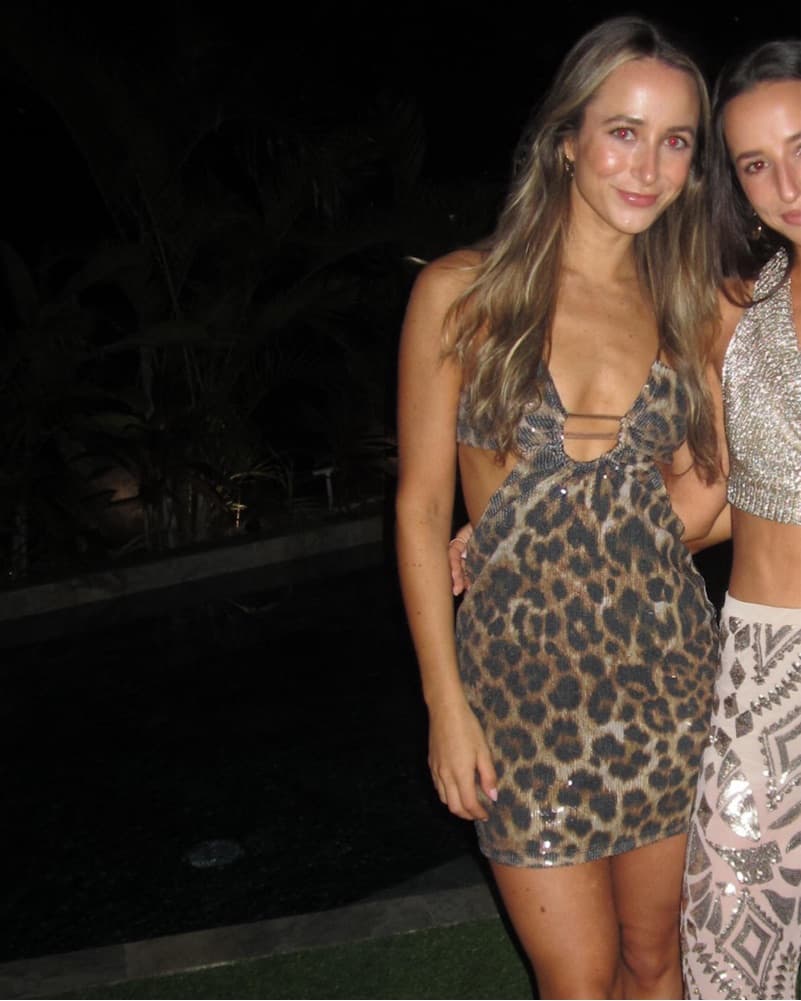 Cutout Sequin Cheetah Dress - Image 1