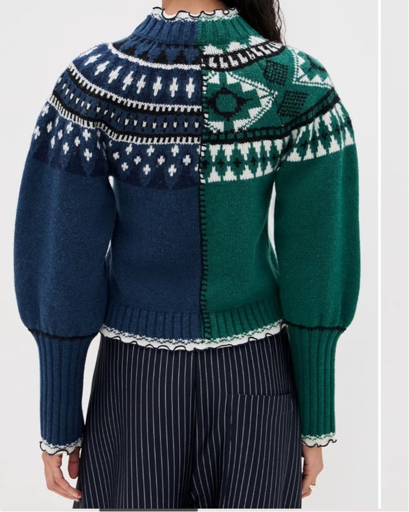 Sea New York Linea FairIsle Zip Cardigan - Image 2