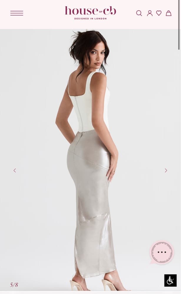 House Of CB Collete Shimmer Skirt - Image 4