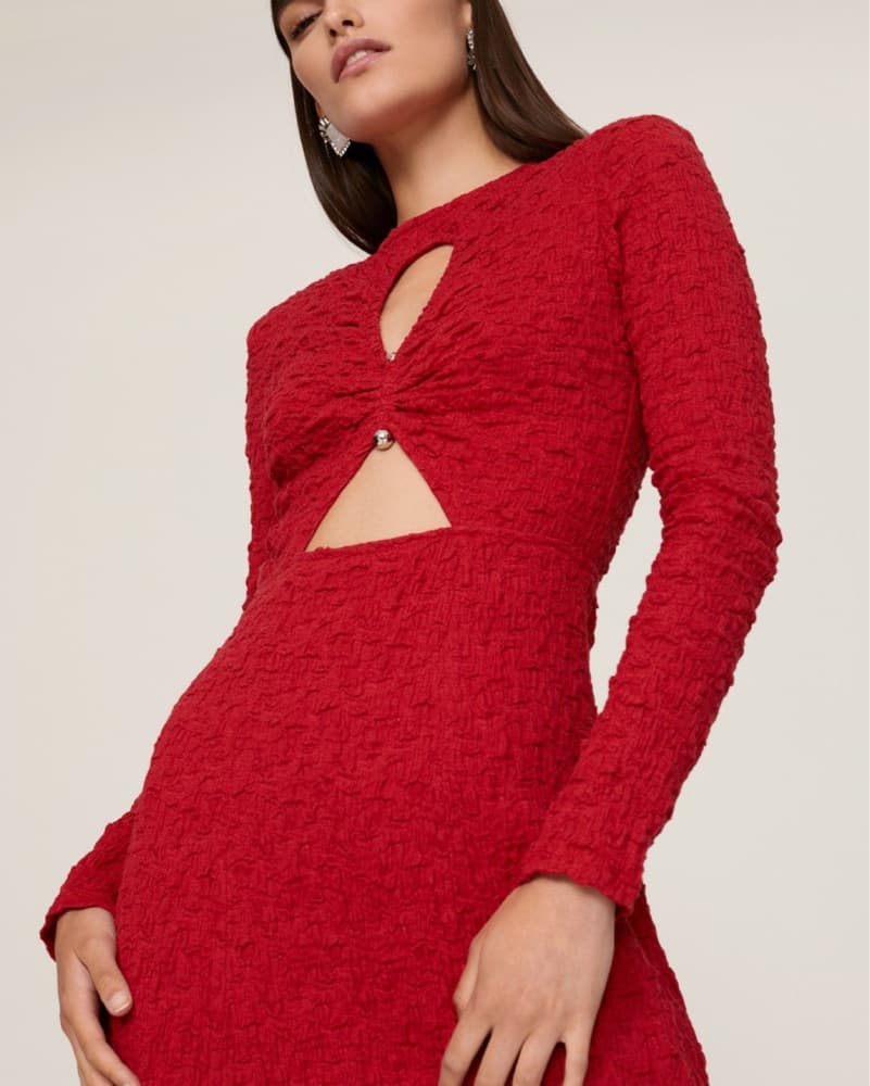 Alberta Midi Dress in Red SABINA MUSAYEV - Image 2