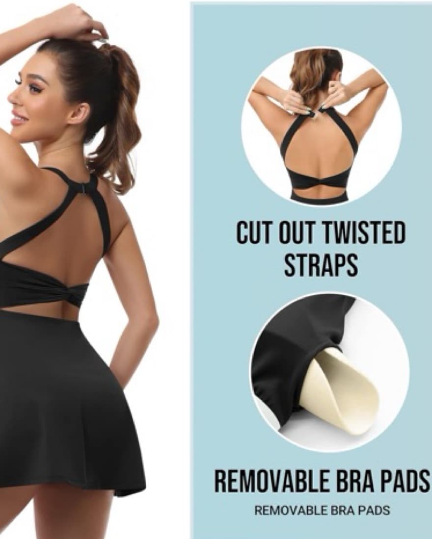 Criss Cross Back Strap Tennis Dress - Image 4