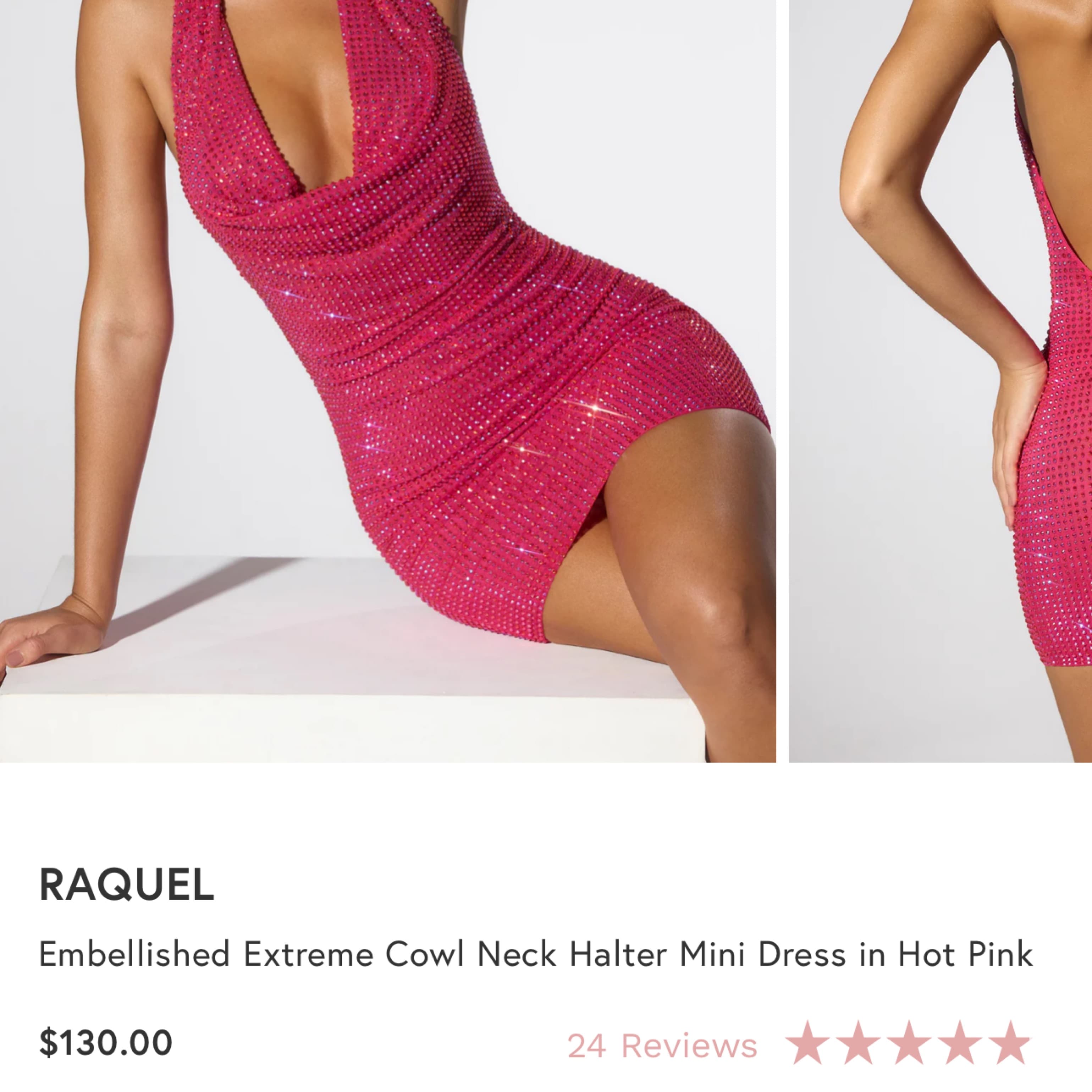 Oh Polly Embelished Halter Mini Dress - Image 5