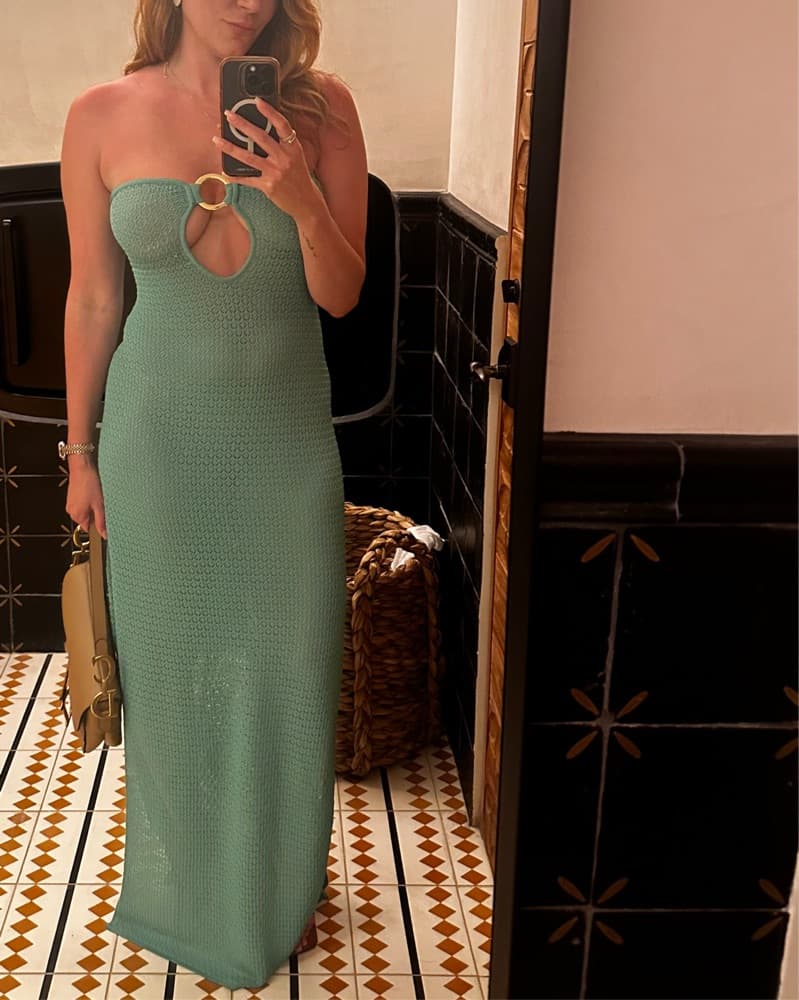 Captivating Mint Green Maxi Dress - Image 1