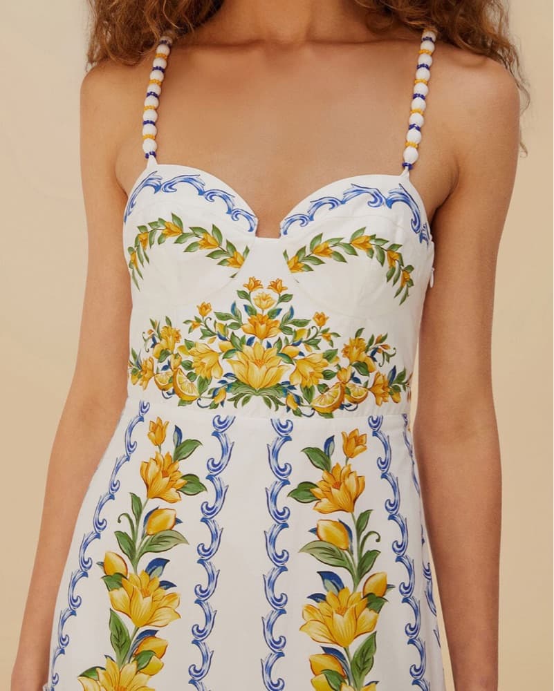 FARM Rio Floral Lemon Midi Dress - Image 2