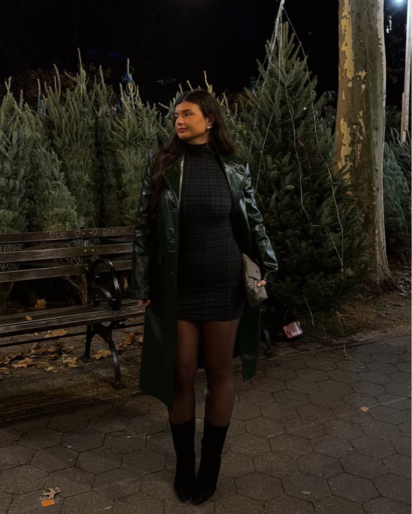 Green Leather Trench - Image 4