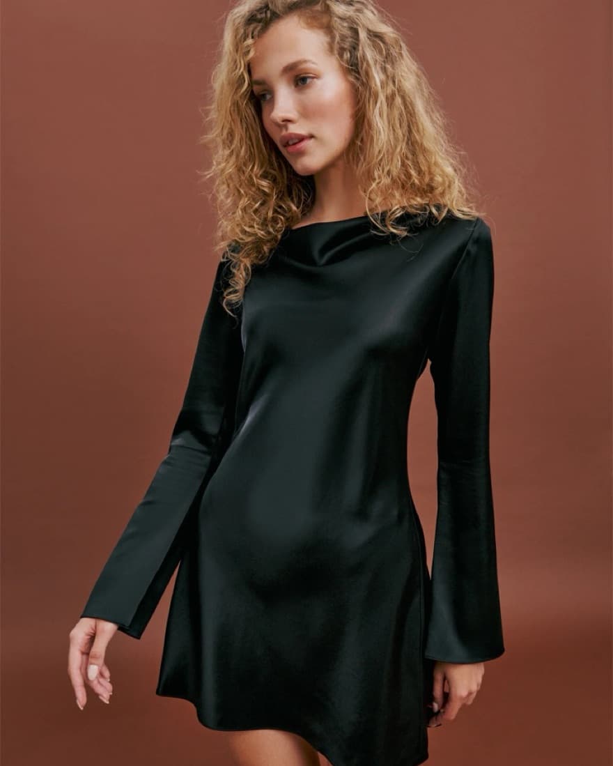 Reformation Pike Satin Dress - Image 1