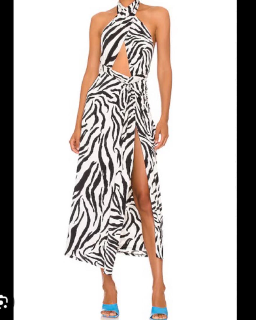 AFRM Zebra Maxi Dress XS - Image 1