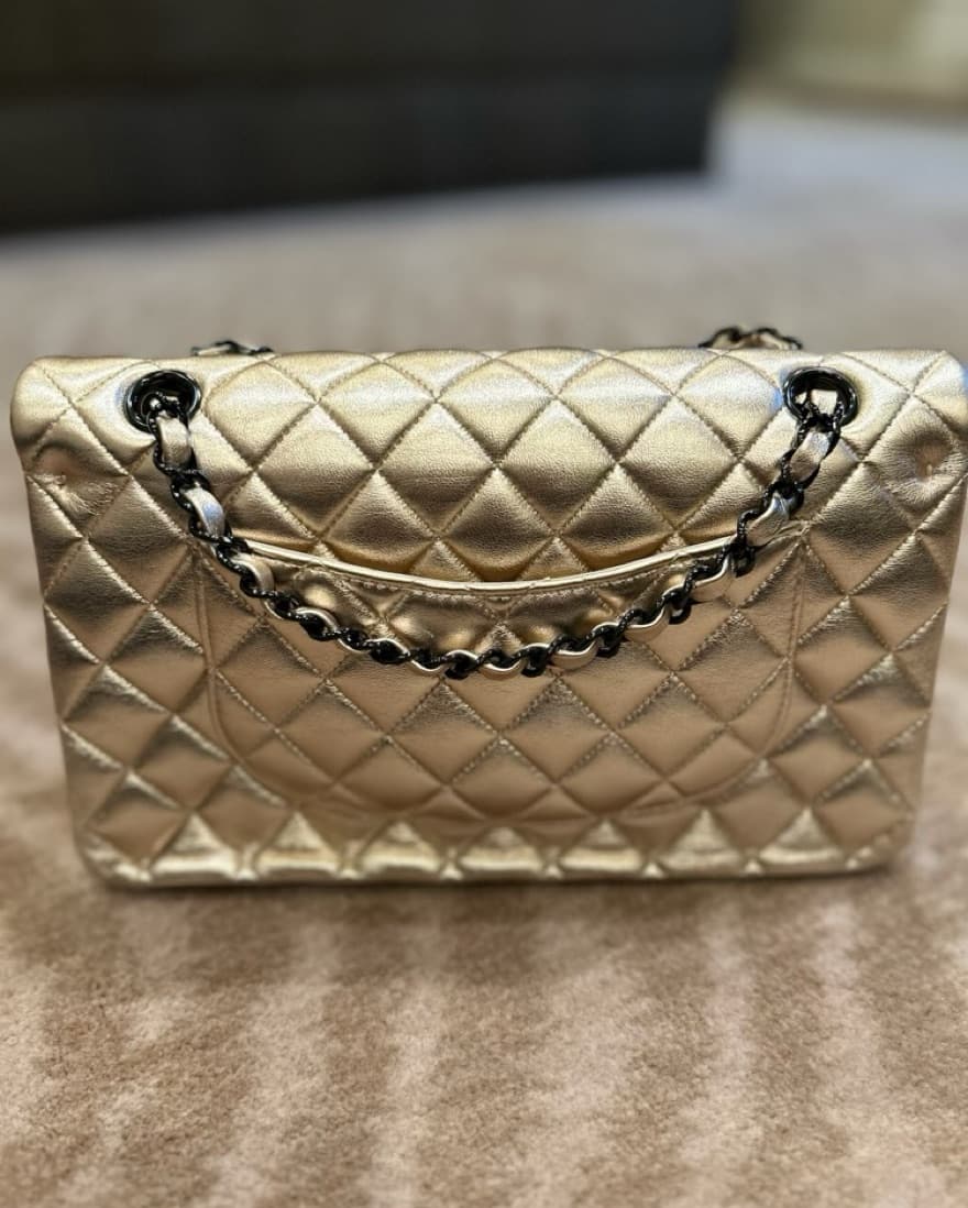 Quilted Metallic Chanel Crossbody Bag - Image 2