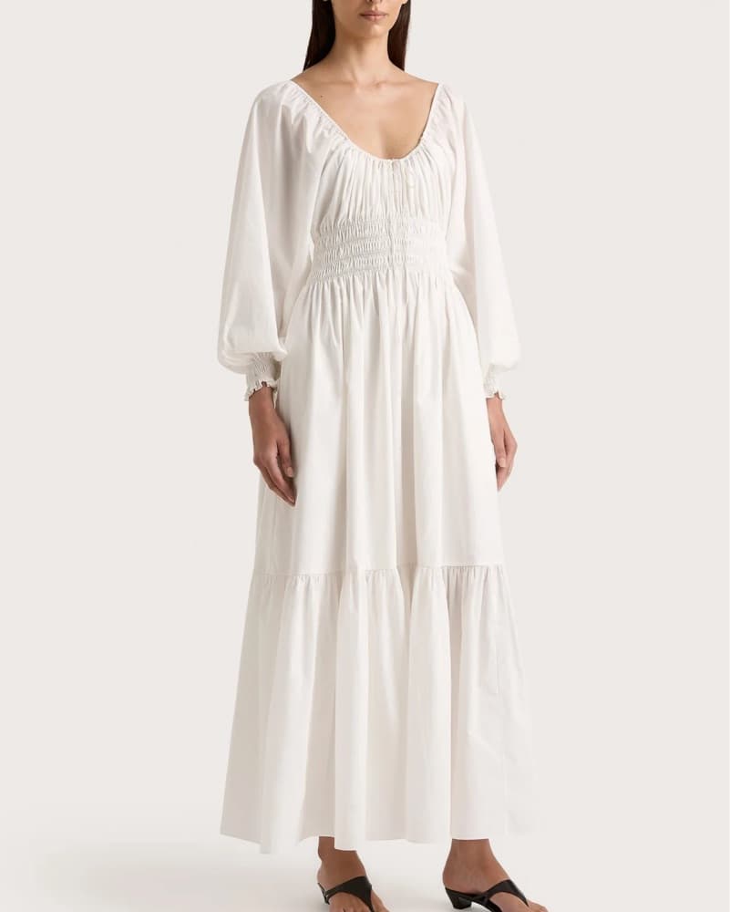 Faithfull White Flowy Maxi Dress - Image 3