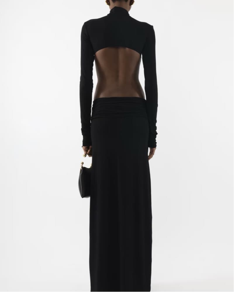 Arakii Backless Black Gown - Image 2