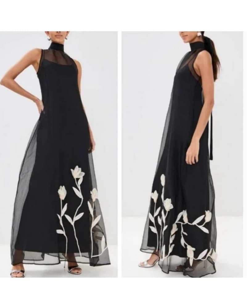 Staud Black Organza Gown  - Image 1