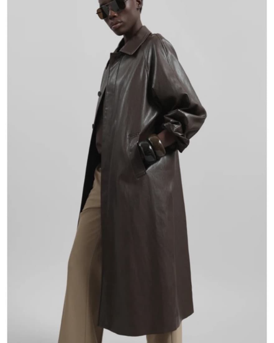 Frankie Shop Skane Faux Leather Trench - Image 4