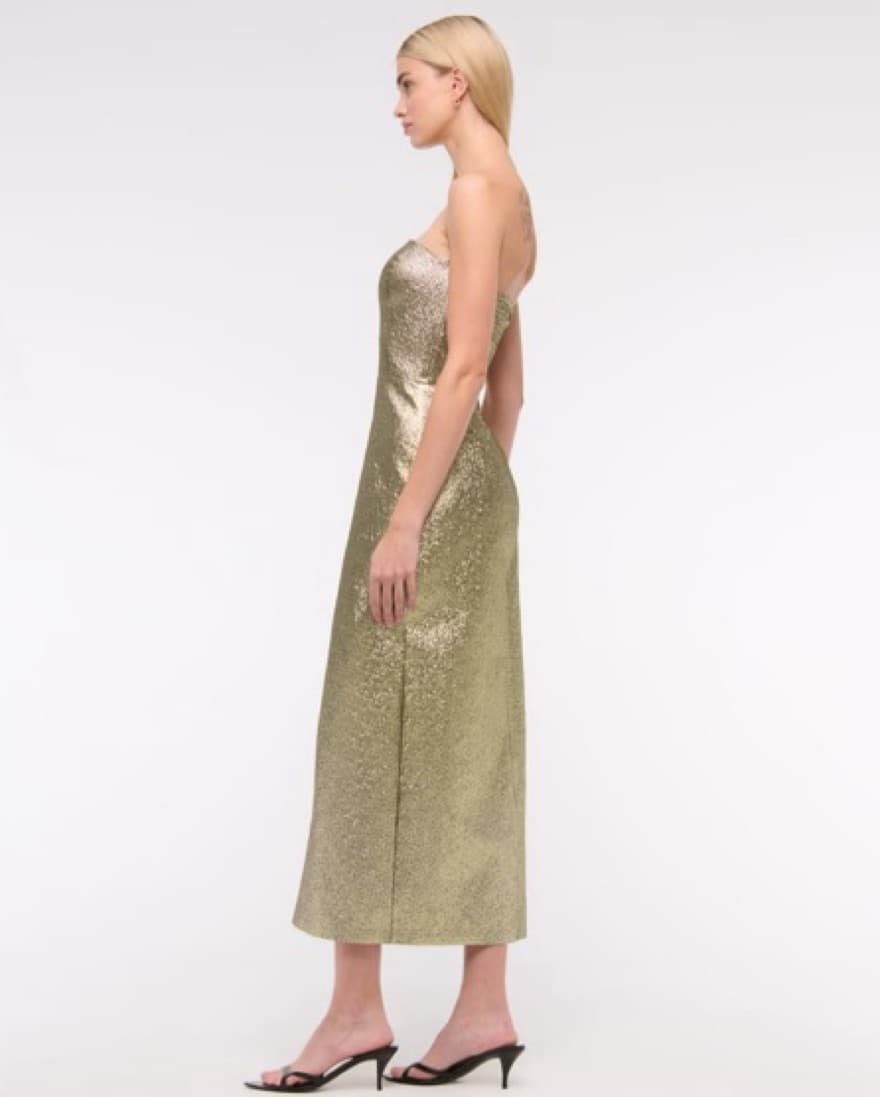 Gold Metallic Abercrombie Dress XS - Image 2
