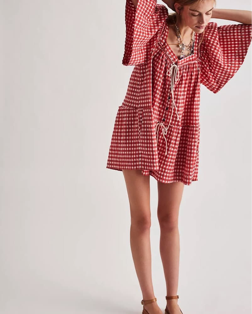 Gingham Free People Romper - Image 1