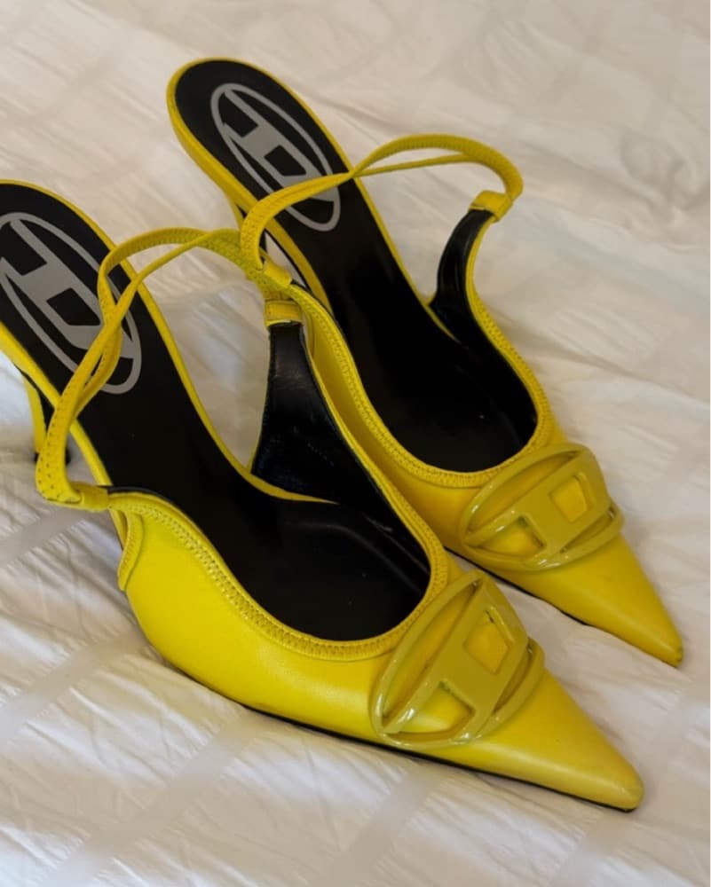 Diesel Slingback Yellow  Heels 37 - Image 2