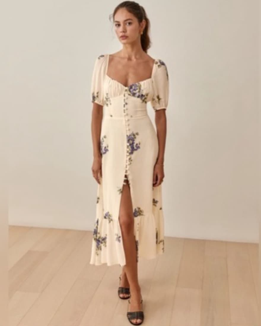 Reformation Charlee Dress Macademia Sz 2 - Image 1