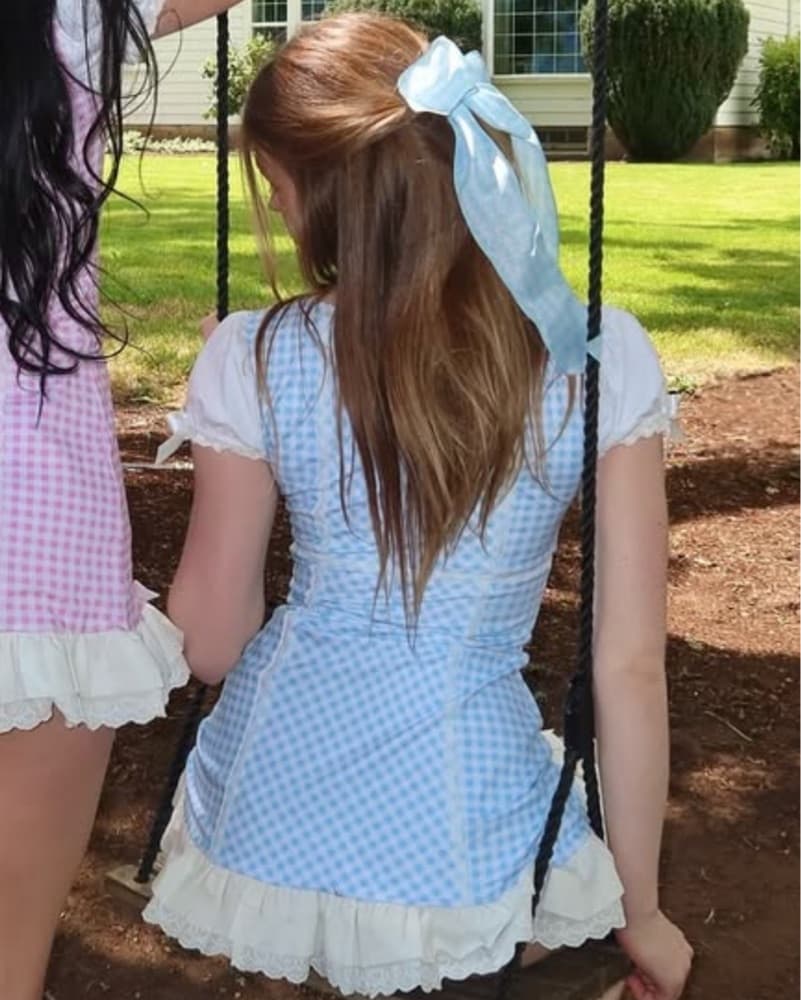 Gingham Milkmaid Mini Dress - Image 5