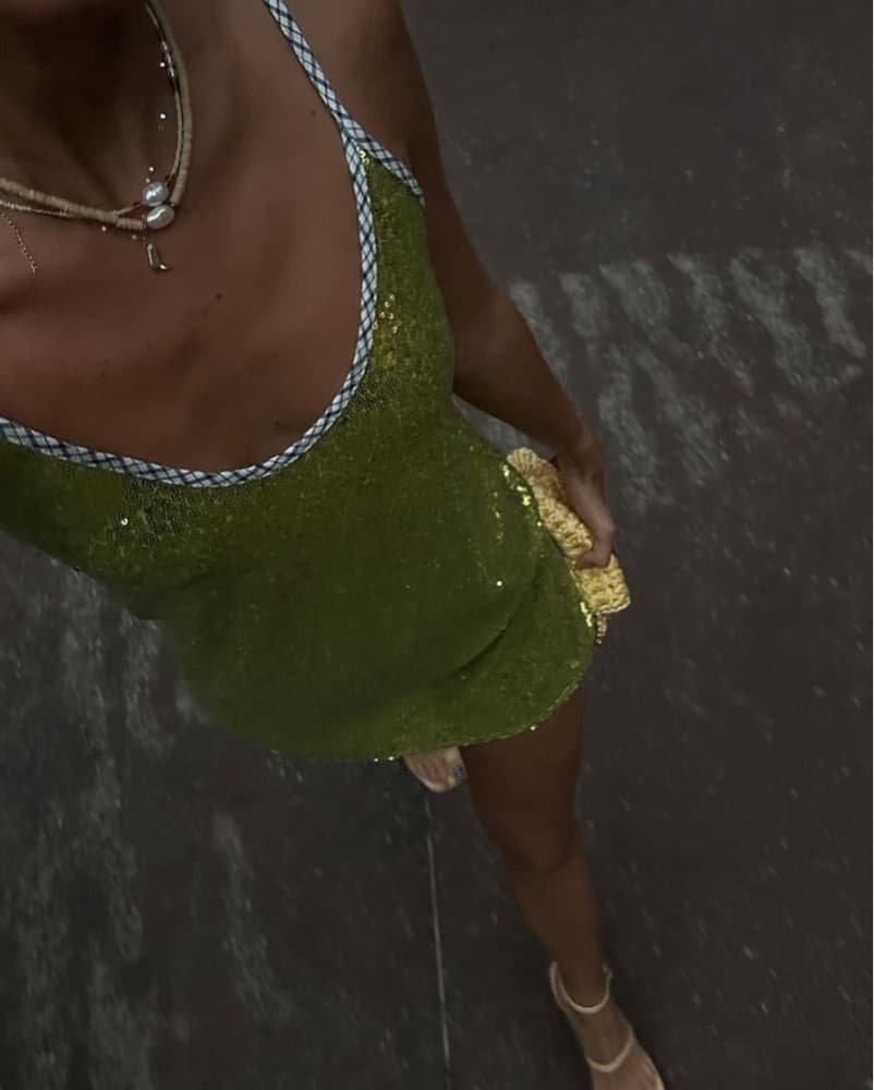 Handover Green Sequin Dress - Image 1