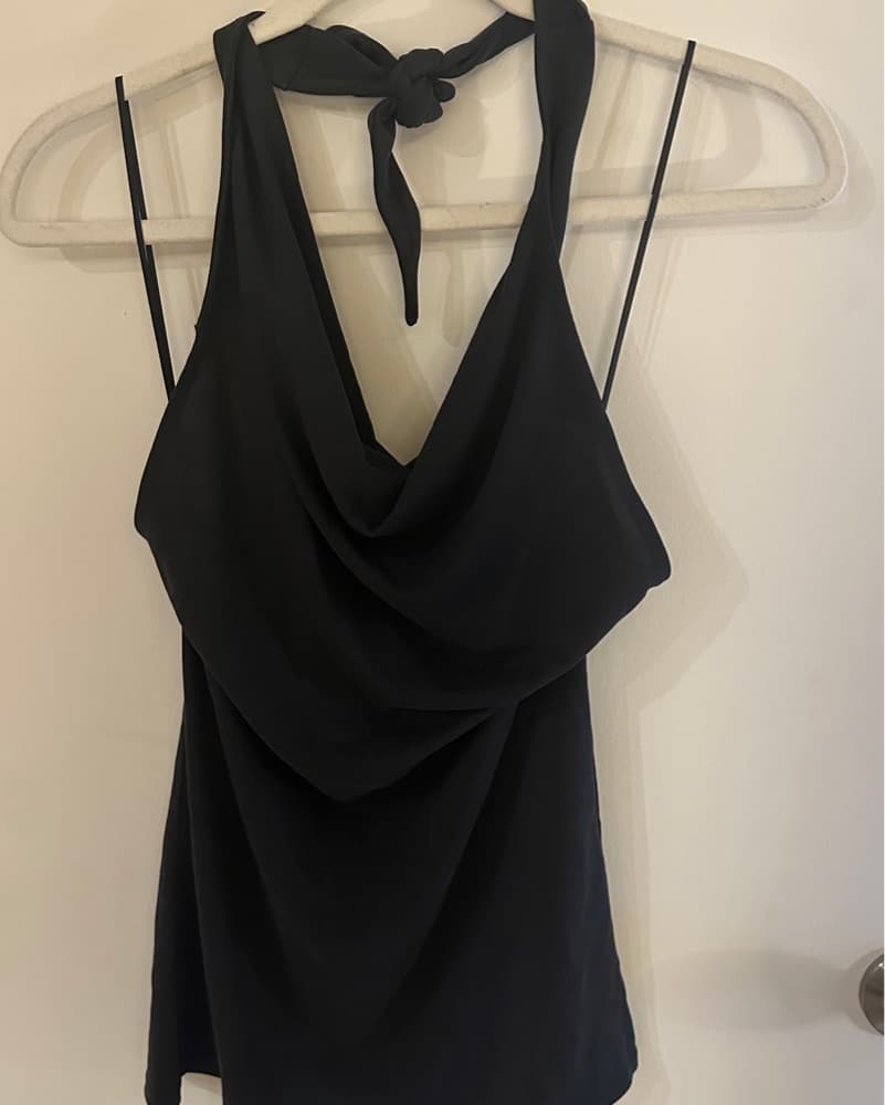 Express Black Cowl Neck Top - Image 2