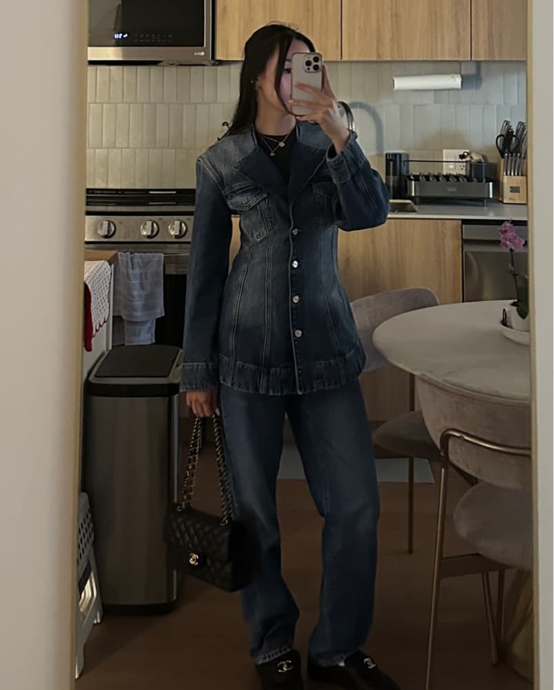 Ganni Denim Blazer - Image 3