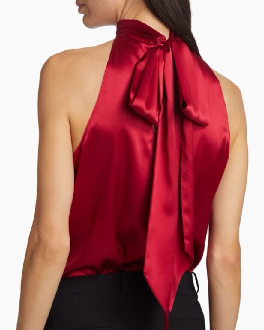 Ramy Brook Lori Silk Halter Top - Image 3